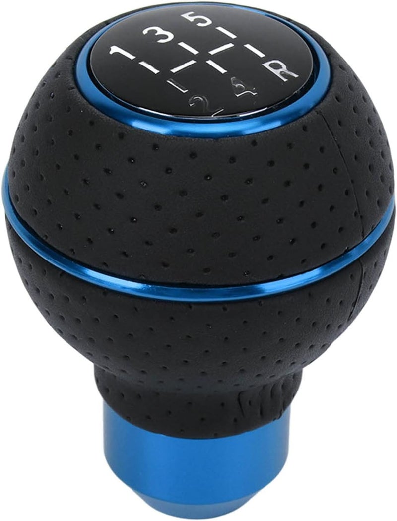 Shift Knob Universal Aluminum Manual Transmission Gear Knob with Leather, 5 Speed M8 M10 M11 M12 - Durable Design, Smooth Performance, Easy Installation for Most Vehicles (Blue) - Image 4