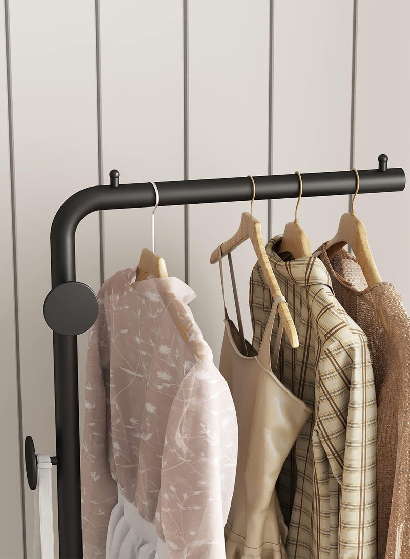 ZERIFAM ZERIFAM Hanger Rack - 170cm Coat Rack, Cloth Hanger Stand With Three Hooks, Clothing Rack With Natural Marble Base, Modern Coat Stand For Entryway, Living Room, Bedroom, Office. (Black) - Image 4