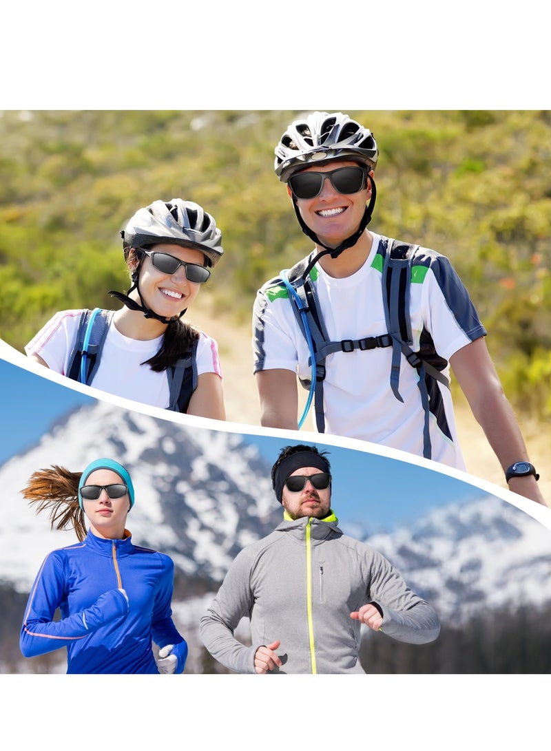 Excefore 2 PCS 2 Style Polarized Sports Sunglasses, Sunglasses Cycling Running Fishing Goggles Unbreakable Frame, for Men, Sun Glasses Mixed Style UV Protection Fan Sports Sunglasses - Image 4