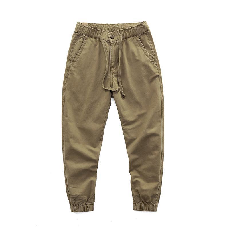 Work Clothes Solid Color Casual Pants Mens Wear-Resistant and Durable Loose Welding Labor Protection Work Pants Workers Site Clothes Green  - Image 3