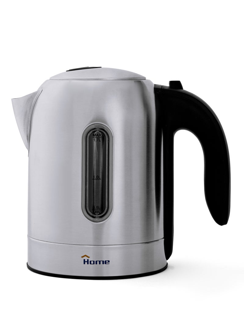 Home - Digital Stainless Kettle 1850W, Capacity: 1.7L. The stainless steel kettle features a light indicator for visual enjoyment. Made of high-quality, rust-resistant stainless steel, it helps remove chlorine from water by increasing the boiling time to 3 minutes to purify water for better health. Electronically controlled boil function, keep warm function, and temperature settings of 60, 70, 80, and 90°C for various uses. An external window indicates the water level. - Image 1
