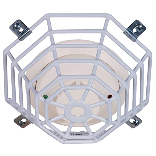 STI Safety Technology International, Inc. STI-9604 Steel Web Stopper, for Mini Smoke Detectors, Flush Mount, Protective Coated Steel Wire Guard , White - Image 2