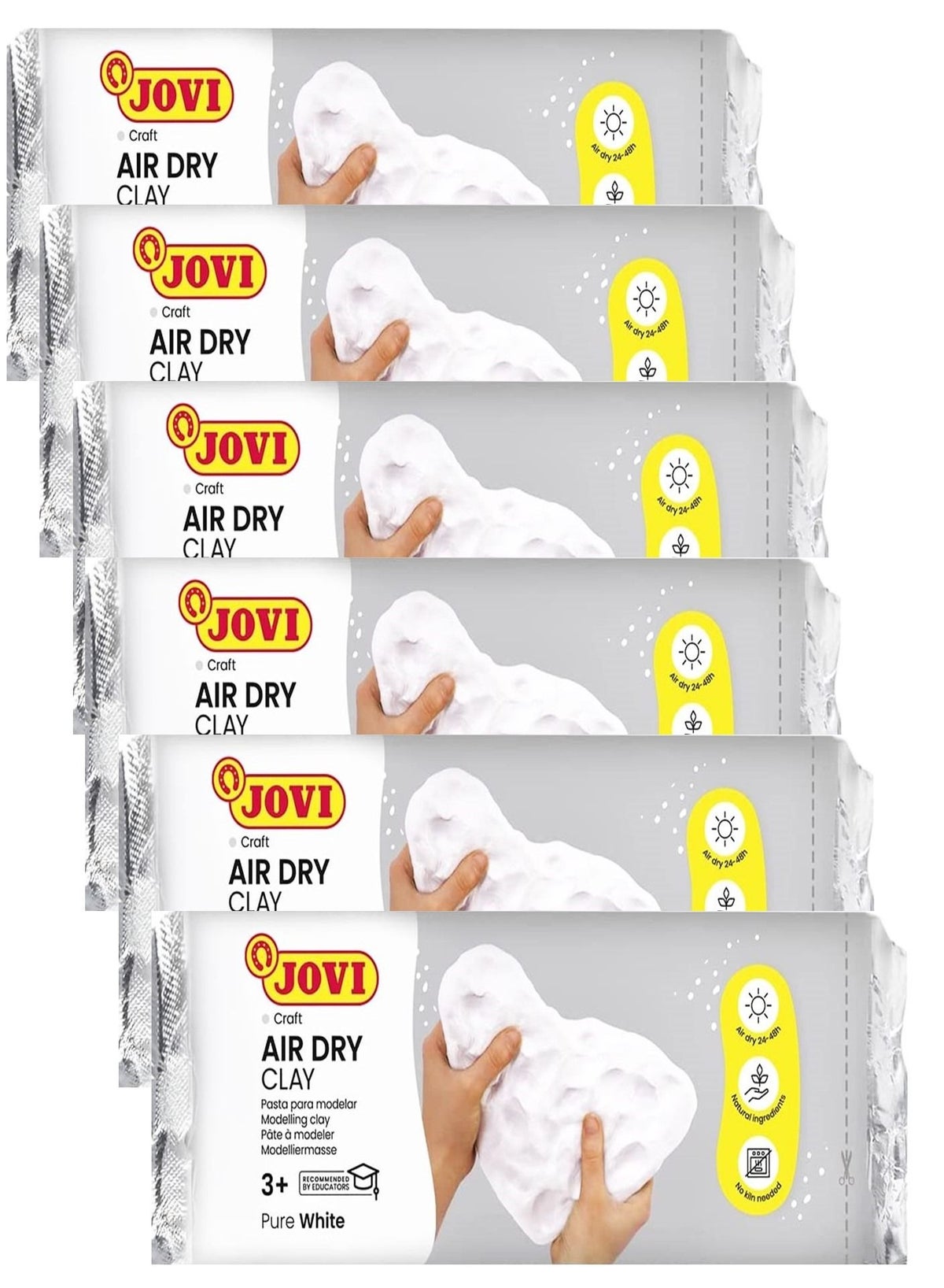 JOVI 6-Piece Air Dry Modelling Clay 250gm White | Best Price UAE ...