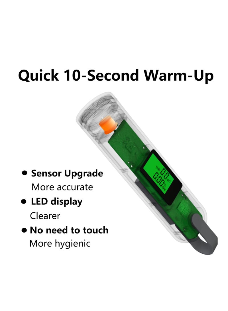 Breathalyzer, Portable Alcohol Tester, Lcd Digital Display Alcohol Tester for Personal u0026 Professional Home or Party Use No Nozzle Design, Built-In High-Capacity Battery, Portable Design(1 Pack) - Image 3