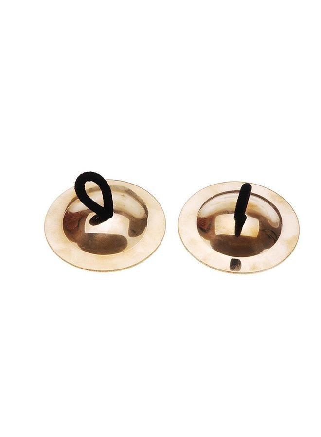 Generic Belly Dancing Finger Cymbals Musical Instrument，1pairs-Finger Cymbals Belly Dancing Finger Dance Finger for Dancer Party ( Gold) - Image 3