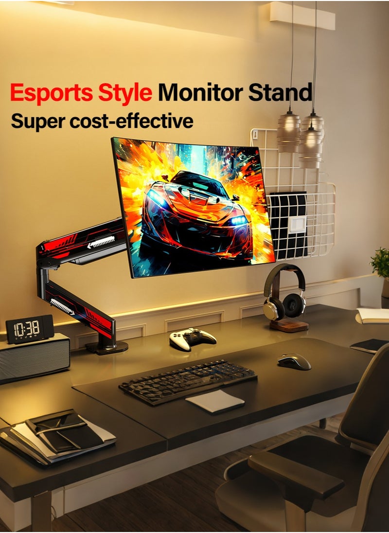 XiuWoo Monitor Mount Gas Spring Monitor Arm Desk Mount Fully Adjustable Fits 17-32inch Monitors Weight Capacity up to 10kg  - Image 2