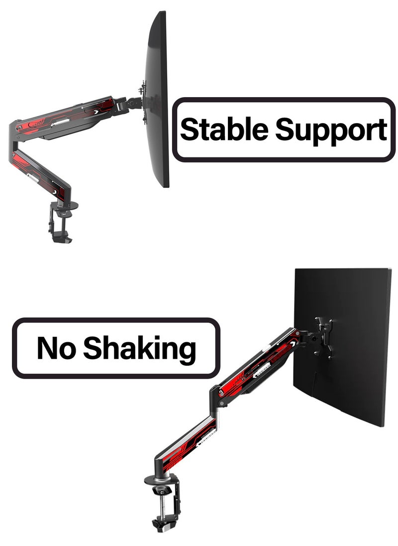 XiuWoo Monitor Mount Gas Spring Monitor Arm Desk Mount Fully Adjustable Fits 17-32inch Monitors Weight Capacity up to 10kg  - Image 5