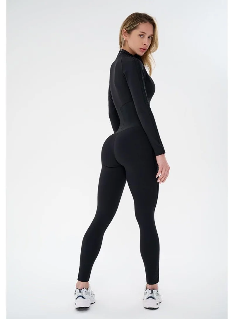Bona Fide Arcana Syndicate Soft Mrl Black Arcana Syndicate Soft Long Sleeve Gym Jumpsuit for Women for Women | Best Price UAE