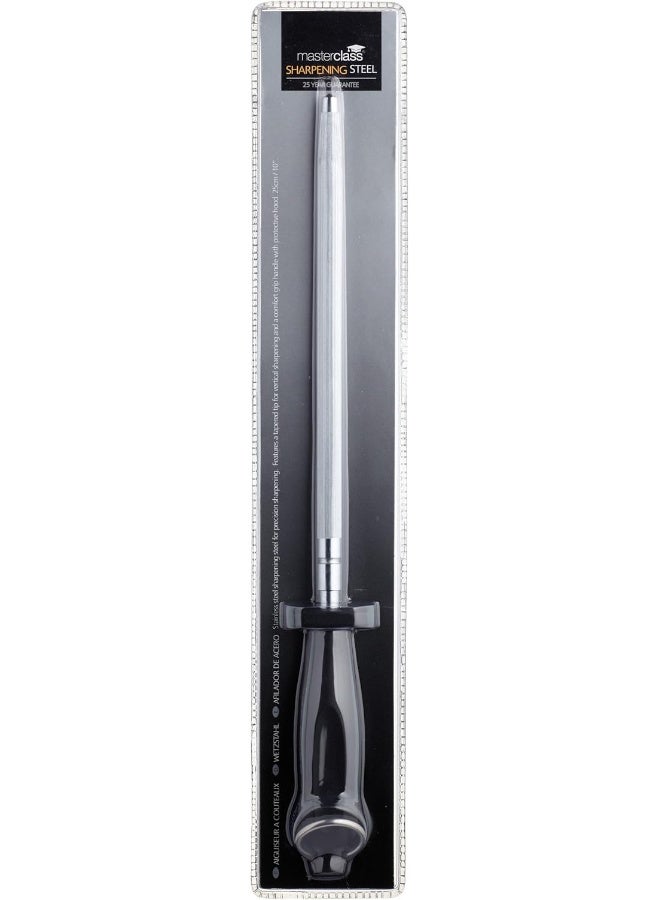 KitchenCraft Masterclass Sharpening Steel With Hanging Loop 28Cm, Hanging Display Pack - Image 4