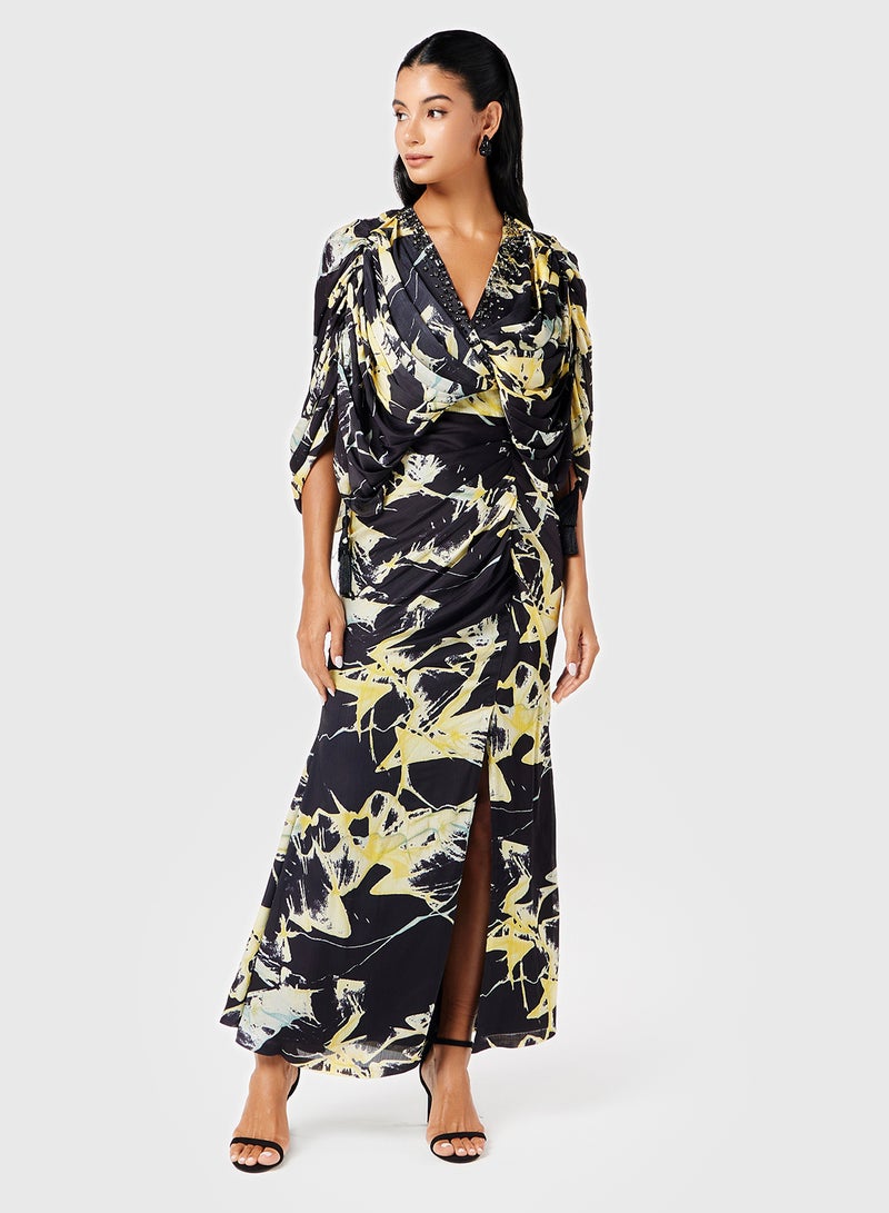 ثريدز باي اجوني فستان ماكسي مطبوع - Image 4