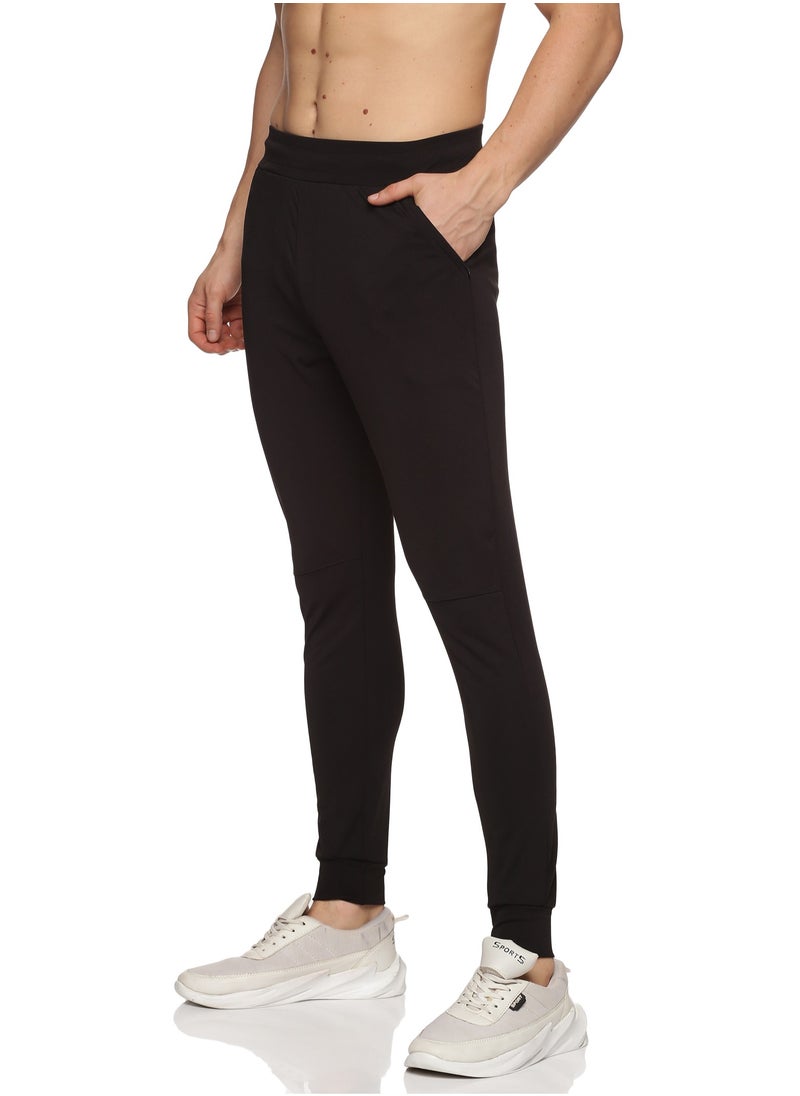 RSO Outfits Men's Athleisure Polyester Track Pants (Black)  - Image 2