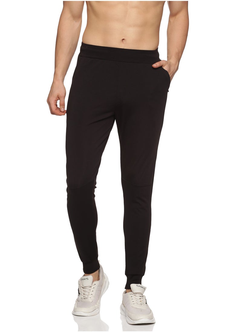 RSO Outfits Men's Athleisure Polyester Track Pants (Black)  - Image 1