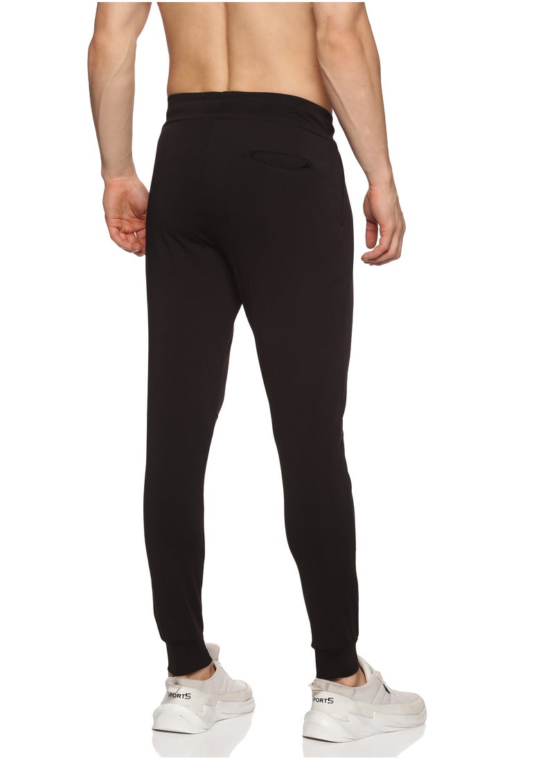 RSO Outfits Men's Athleisure Polyester Track Pants (Black)  - Image 3