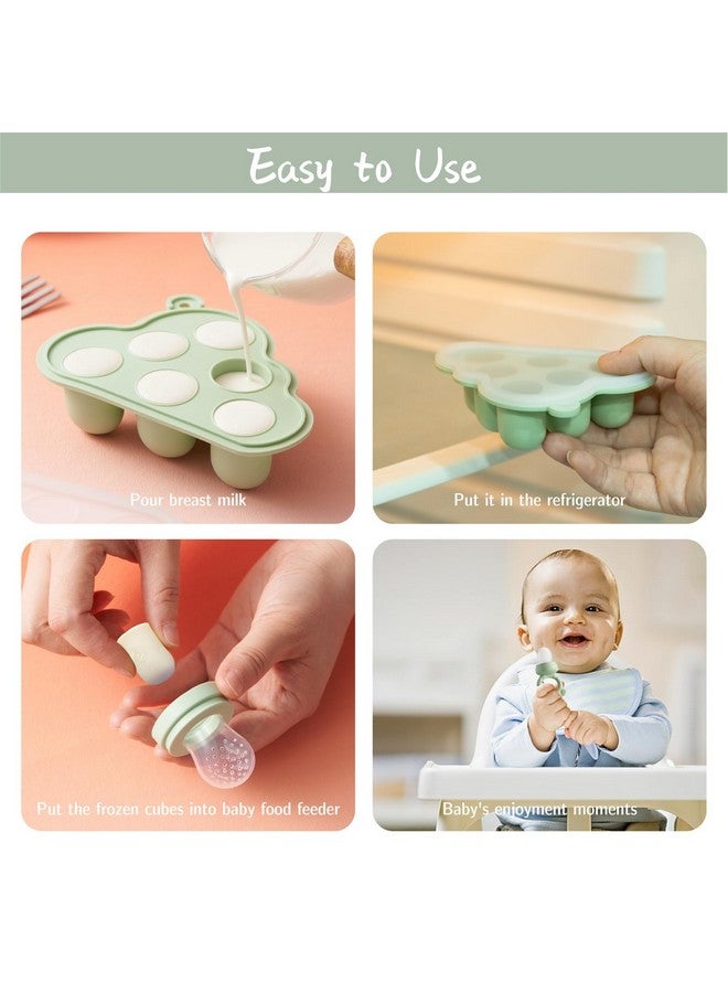 KERRT KEERT Baby Fruit Feeder with Popsicle Mold, Teething Teethers for Babies 3-12 Months,Teething Toys for Babies Feeding Gift (Green1) - Image 4