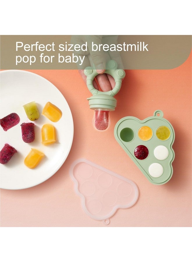 KERRT KEERT Baby Fruit Feeder with Popsicle Mold, Teething Teethers for Babies 3-12 Months,Teething Toys for Babies Feeding Gift (Green1) - Image 3