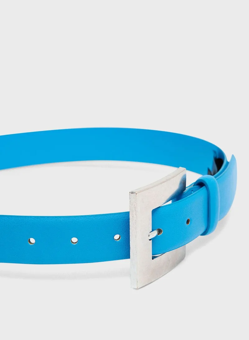 MANGO Square Buckle Belt