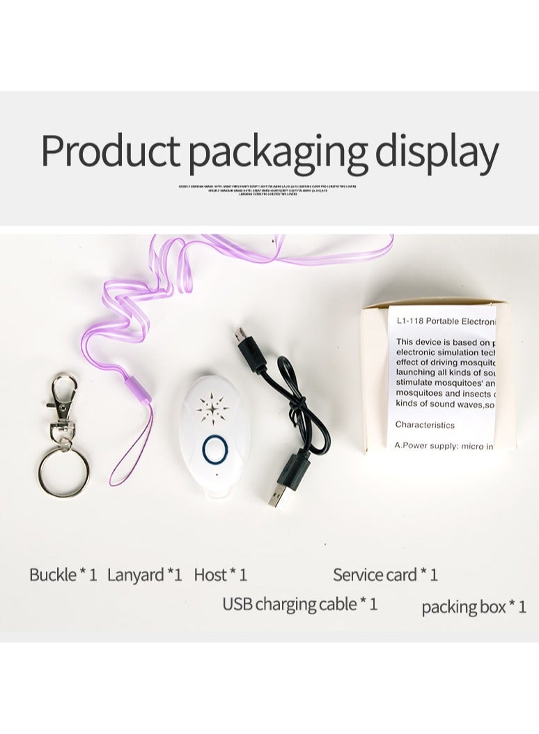 general Pest Repeller, Ultrasonic Portable Mosquito Repellent USB Rechargeable Insect Repellent for Children Pets Suitable for Ant, Mosquito, Fly, Flea, Lice Indoor and Outdoor - Image 5