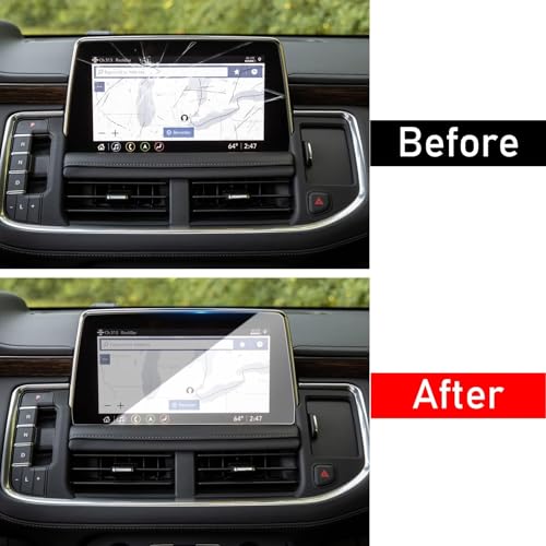 Moonlinks Tempered Glass Screen Protector Compatible with 2021-2024 Chevy Tahoe Suburban/GMC Yukon,High Definition 9H Hardness Anti-Fingerprint Protective Foil for 10.2" Navigation Display Touchscreen - Image 4