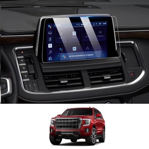 Moonlinks Tempered Glass Screen Protector Compatible with 2021-2024 Chevy Tahoe Suburban/GMC Yukon,High Definition 9H Hardness Anti-Fingerprint Protective Foil for 10.2" Navigation Display Touchscreen - Image 1