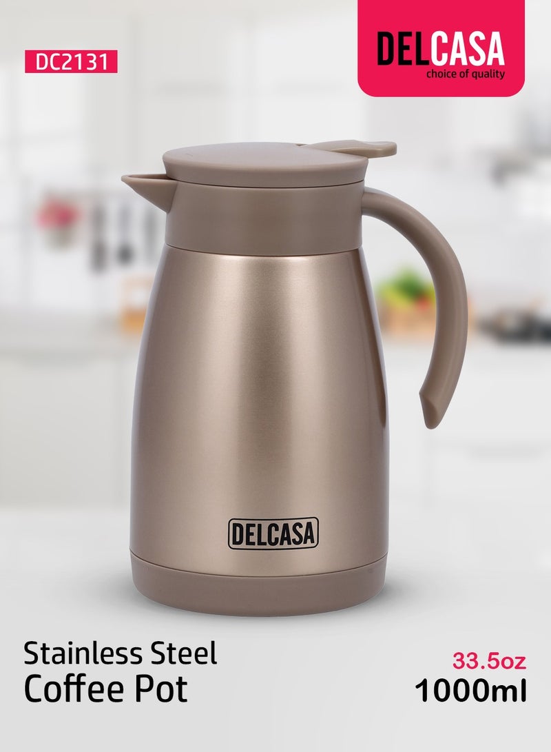 ديلكاسا إبريق قهوة من الفولاذ المقاوم للصدأ بجدار مزدوج DC2131 - Image 1