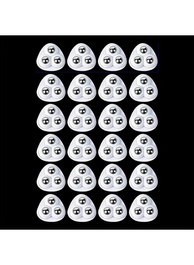 24pcs Self Adhesive Tri Ball Casters 360 Swivel Wheels Stainless Steel Bearings For Furniture - Image 5
