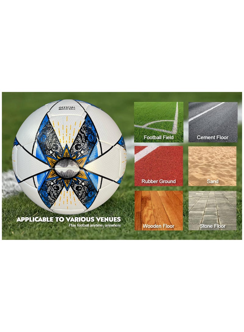 سبال كرة القدم كرة القدم لمباريات كأس العالم أفضل كرة مقاومة للماء للاستخدام في الأماكن المغلقة/الخارجية للتدريب الاحترافي ومطابقة الرجال والنساء للشباب والكبار - Image 4