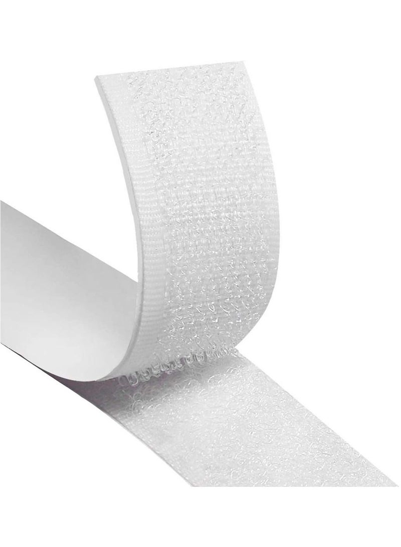 Hook and Loop Tape Velcro Adhesive Strip Self Sticky Back Fastening Heavy Duty Reusable Double Sided 6M * 2CM - Image 1