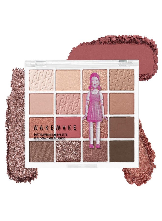 WAKEMAKE WM X NETFLIX SQUID GAME Soft Blurring Eye Palette 24 Bloody Game Blurring, eye palette - Image 1