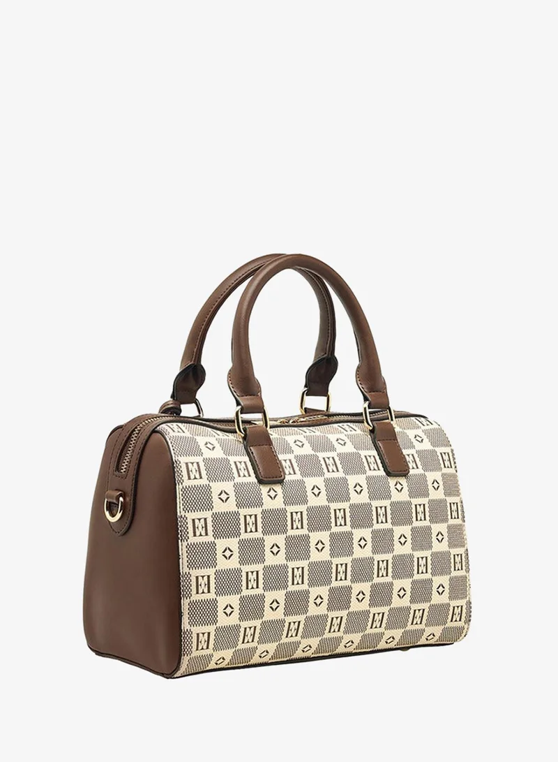 ELLE  Printed Tote Bag with Double Handle and Zip Closure for Women | Best Price UAE