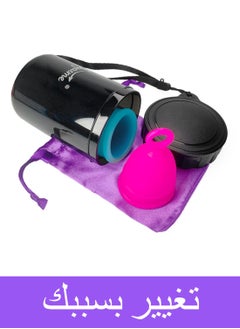 Syarme Menstrual Cup, Reusable Period Cup, Made of Medical Silicone, Replacement for Tampons and Pads, Contains 2 Menstrual Cups S and S, Washing Sterilizer Bottle and Cloth Bag  - Image 2