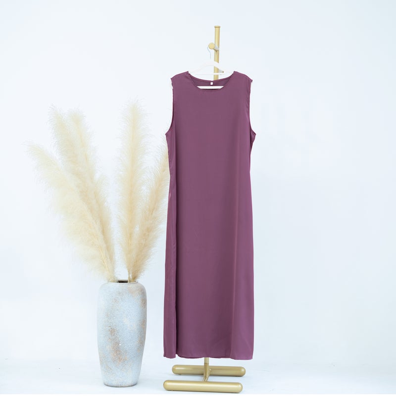 Loriya Solid Color Base Tank Dress LR635 Purple inner wear LR635