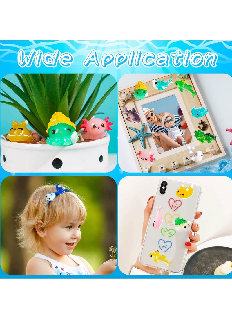 Zikra 30Pcs Ocean Themed Mini Resin Animals Figures Tiny Resin Animals for Fish Tank Micro Landscape Aquarium Birthday Party and Sea Animals Themed Party - Image 5