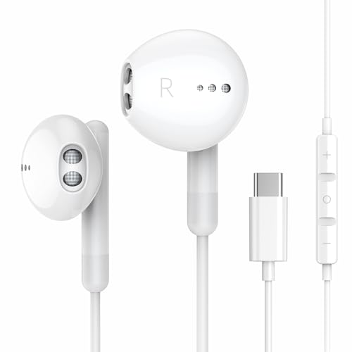 BENEWY سماعات USB C لجهاز iPhone 17 16 15 Pro Max Plus iPad Pro سماعات USB C مع ميكروفون تحكم في الصوت سماعات سلكية USB C سماعات USB Type C لجهاز Google Pixel 8 Samsung S25 S24 S23 S22 S21 S20 A55 - Image 1