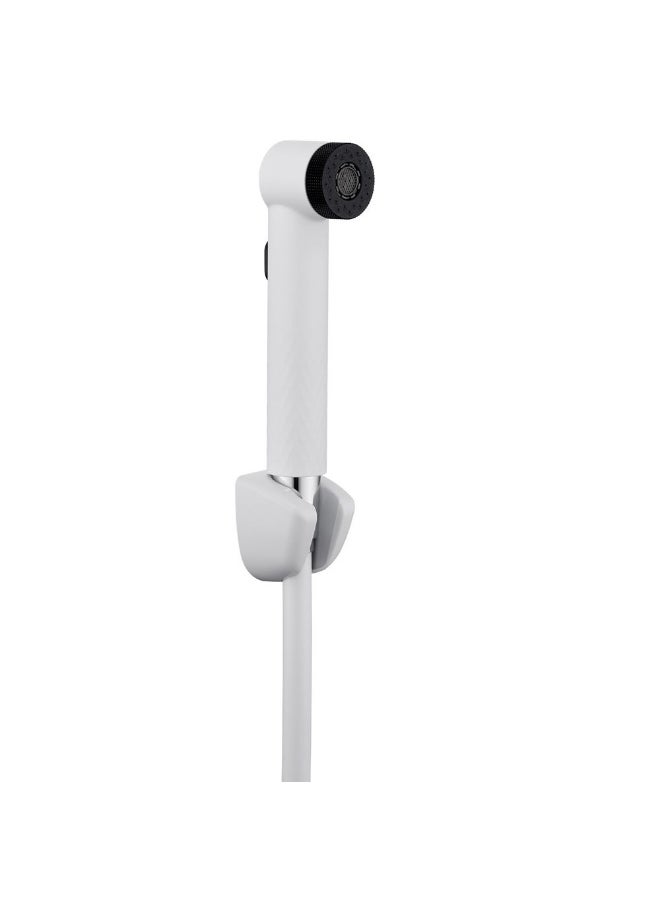 DANUBE HOME Danube Home Milano Hana Shattaf Set White | Pvc Shattaf | No Leak Toilet Sprayer Handheld Bidet Spray For Bathroom Toilet Washroom - White  - Image 1