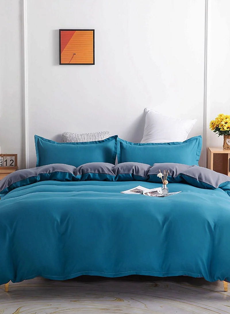 Sharpdo 4-Piece Set Bedding Modal Quilt Cover Set with 1 Quilt Cover 1 Sheet and 2 Pillowcases 2m Bed (220*240cm)