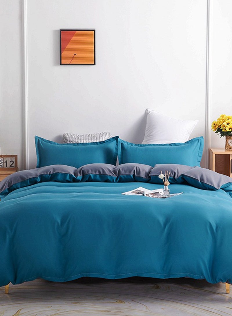 Sharpdo طقم بياضات سرير مودال مكون من 4 قطع مع غلاف لحاف 1 وورقة 1 وغطائي وسادة 2 سرير 2م (220*240 سم) - Image 1