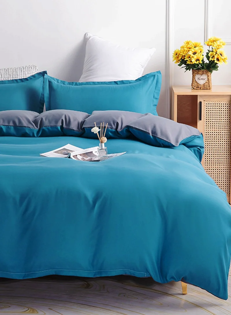 Sharpdo 4-Piece Set Bedding Modal Quilt Cover Set with 1 Quilt Cover 1 Sheet and 2 Pillowcases 2m Bed (220*240cm)