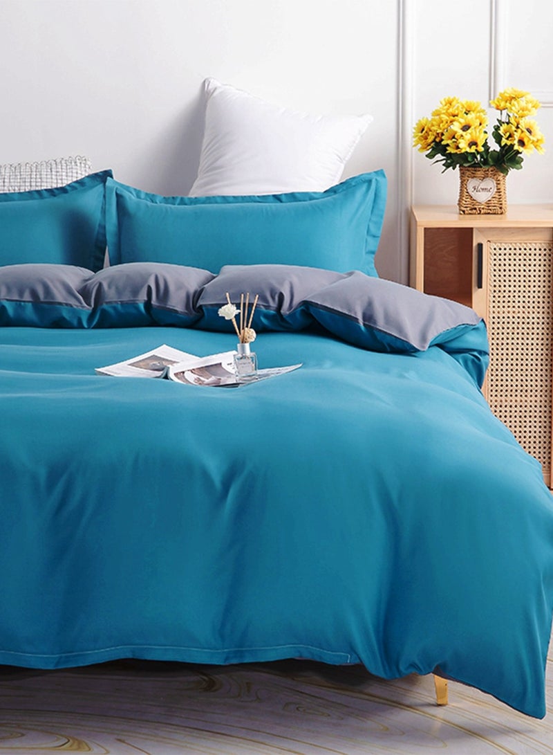 Sharpdo طقم بياضات سرير مودال مكون من 4 قطع مع غلاف لحاف 1 وورقة 1 وغطائي وسادة 2 سرير 2م (220*240 سم) - Image 2