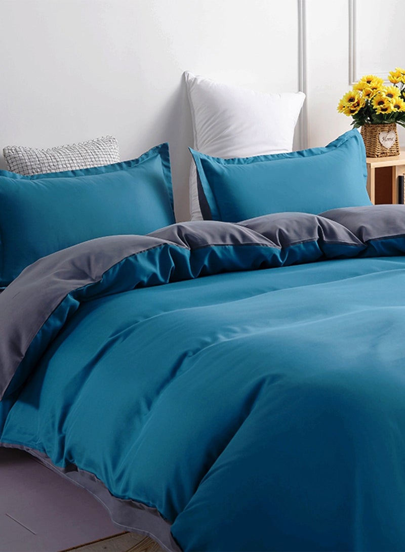 Sharpdo طقم بياضات سرير مودال مكون من 4 قطع مع غلاف لحاف 1 وورقة 1 وغطائي وسادة 2 سرير 2م (220*240 سم) - Image 3