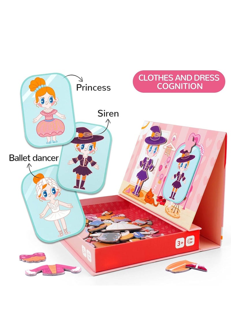 ألعاب مغناطيسية للأطفال - ألغاز مغناطيسية مع لوح ألعاب للأطفال من عمر 3-8 سنوات، لعبة طاولة للأطفال الصغار، لعبة سفر محمولة، للبنات - Image 3