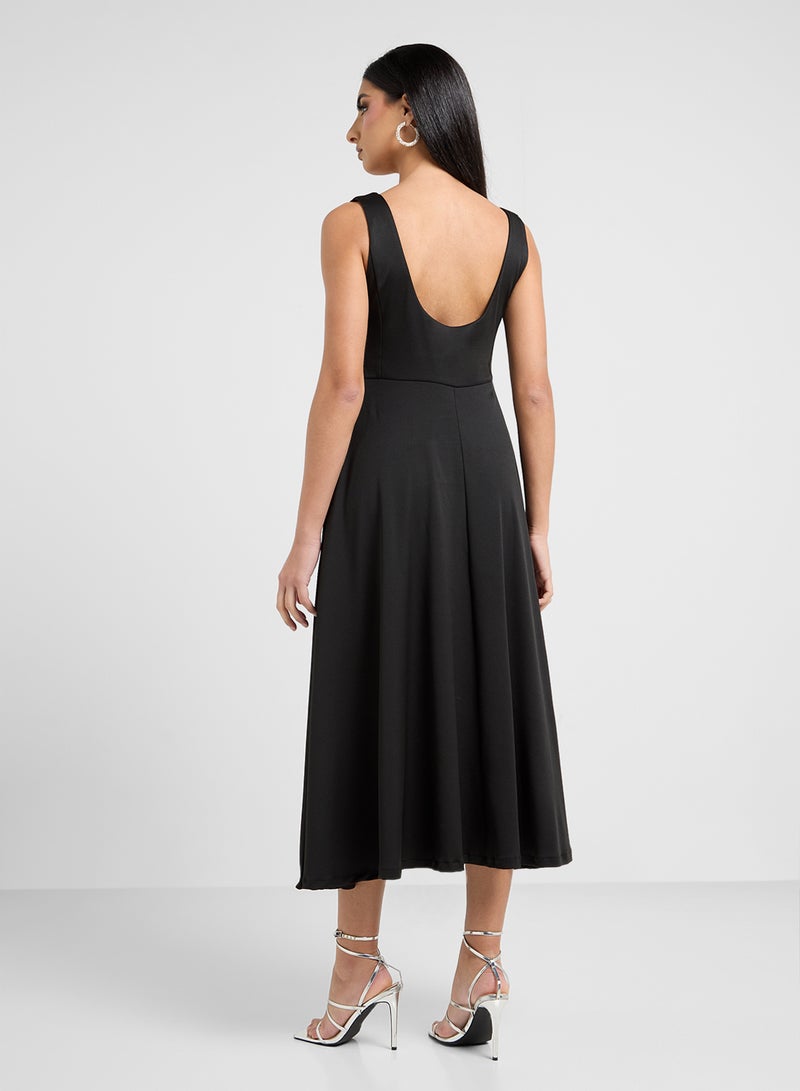 ELLA Square Neck Midi Dress - Image 2