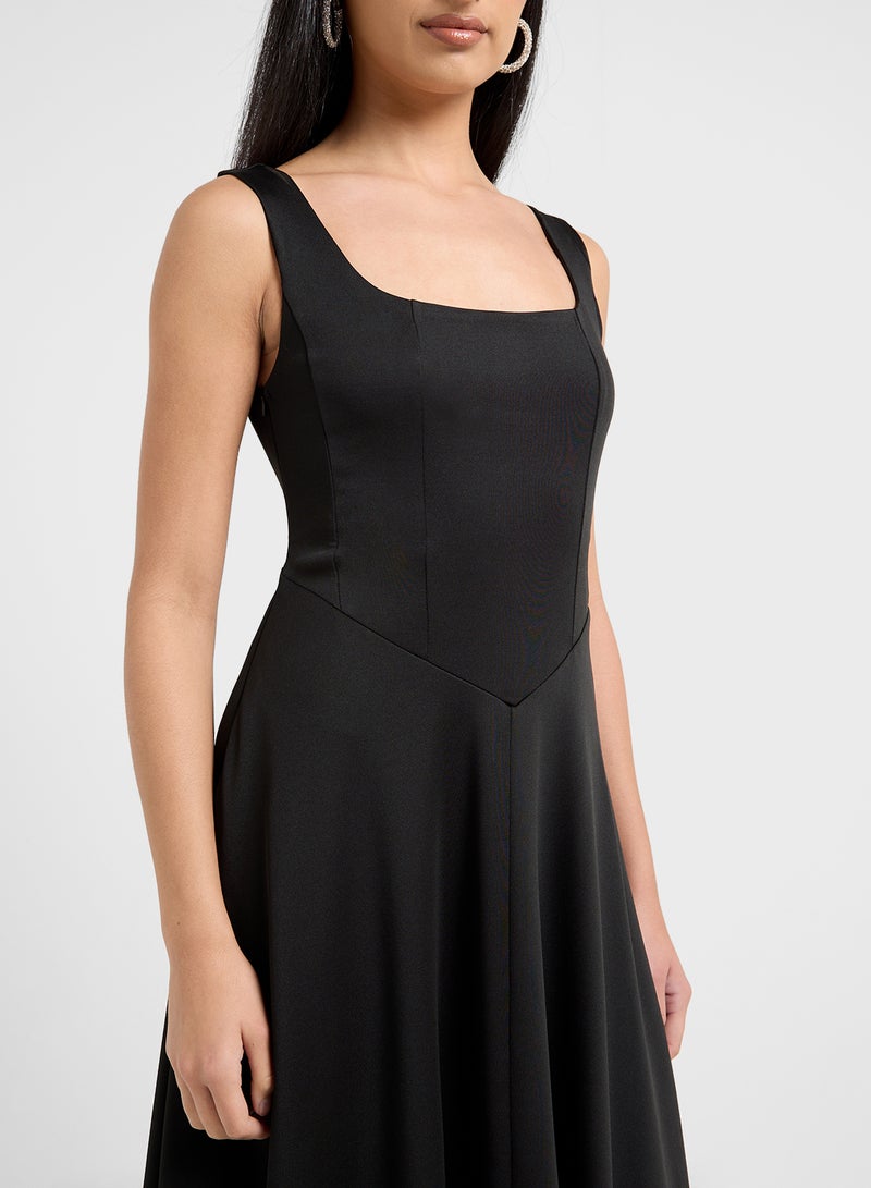 ELLA Square Neck Midi Dress - Image 3