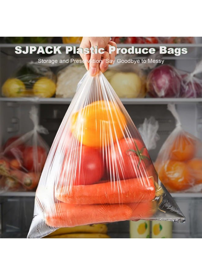 SJPACK 12 X 20 Inches Plastic Produce Bag on a Roll, Clear Bags for Fruits, Vegetable,350 Bags/Roll - Image 2