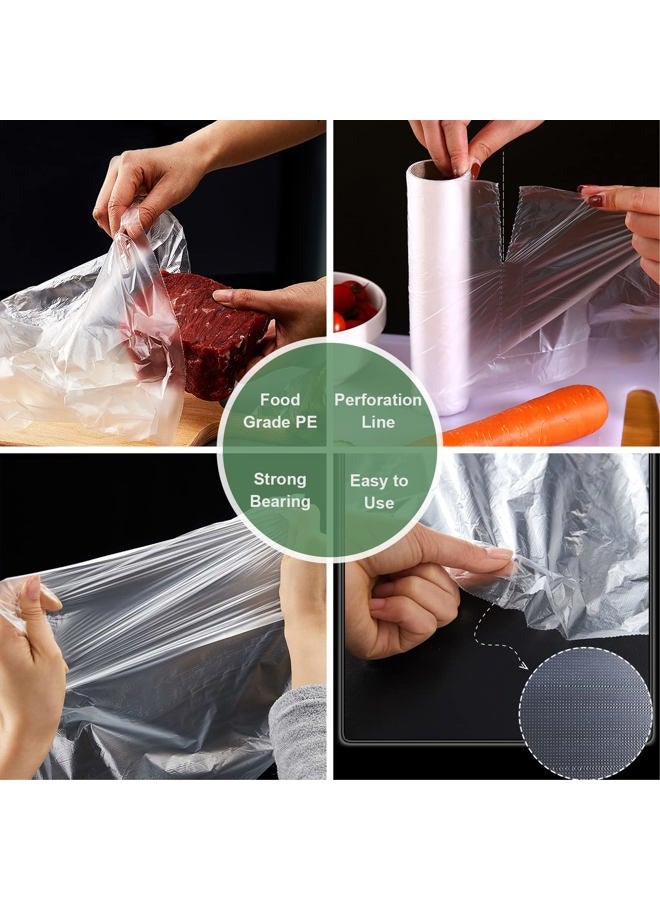 SJPACK 12 X 20 Inches Plastic Produce Bag on a Roll, Clear Bags for Fruits, Vegetable,350 Bags/Roll - Image 3