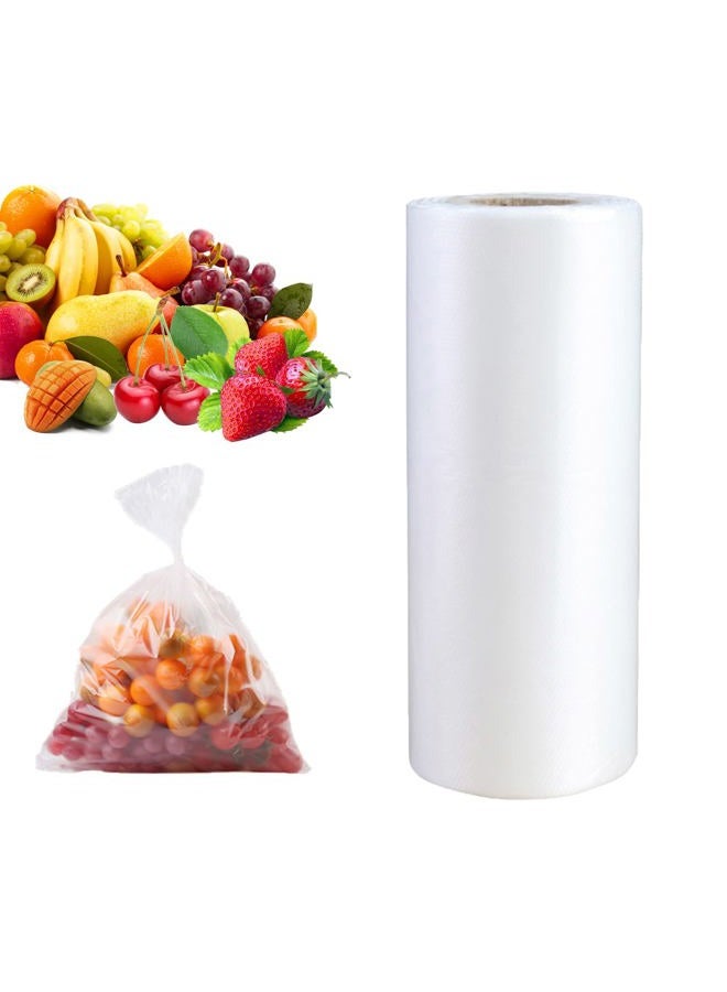 SJPACK 12 X 20 Inches Plastic Produce Bag on a Roll, Clear Bags for Fruits, Vegetable,350 Bags/Roll - Image 1