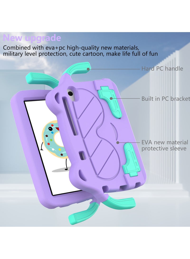 عام غطاء أطفال متوافق مع لوحي TCL Tab 8 LE - 【صديق للأطفال】 غطاء واقٍ متين خفيف الوزن من مادة EVA مضاد للصدمات مع مقبض وحامل - Image 3