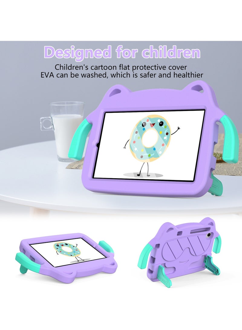 عام غطاء أطفال متوافق مع لوحي TCL Tab 8 LE - 【صديق للأطفال】 غطاء واقٍ متين خفيف الوزن من مادة EVA مضاد للصدمات مع مقبض وحامل - Image 4