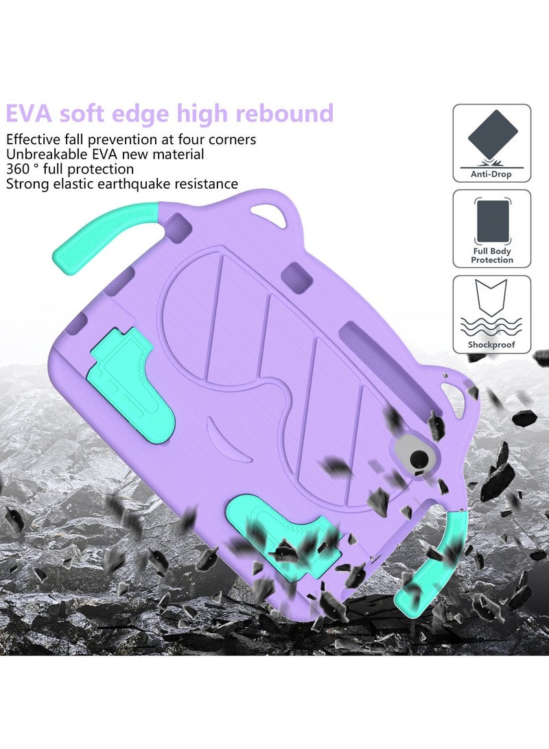 عام غطاء أطفال متوافق مع لوحي TCL Tab 8 LE - 【صديق للأطفال】 غطاء واقٍ متين خفيف الوزن من مادة EVA مضاد للصدمات مع مقبض وحامل - Image 5