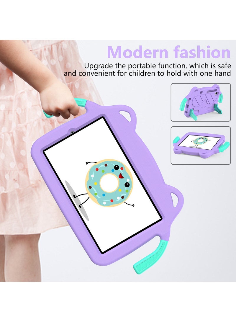 عام غطاء أطفال متوافق مع لوحي TCL Tab 8 LE - 【صديق للأطفال】 غطاء واقٍ متين خفيف الوزن من مادة EVA مضاد للصدمات مع مقبض وحامل - Image 2