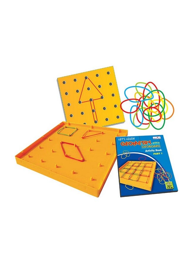 Creative's Educational Geometry with Geoboard |Games and Activity Guide | Easy & Fun Way of Learning Geometry Shape | for Kids Ages -6 Years and Up (20 Rubber Bands) - Image 2